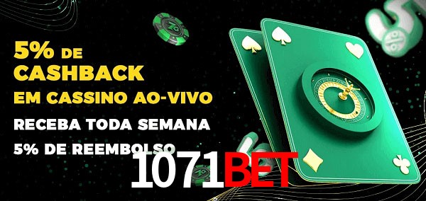 Promoções do cassino ao Vivo 1071bet